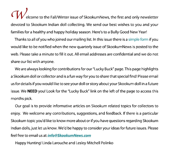 Happy New Year Welcome to Skookum News Third Issue